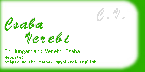 csaba verebi business card